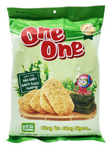 ONE ONE Rýžové Krackery S Příchutí Řasy A Grilované Chobotnice 104g