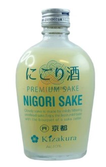 chi tiết KIZAKURA víno sake Premium Nigori 10% 300ml
