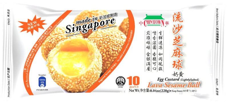 chi tiết CHINATOWN Sezamové Koule Lava Vaječný Krém Mražené 228g