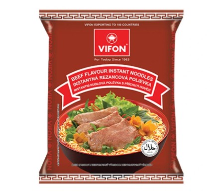 chi tiết VIFON Instantní Nudlová Polévka S Příchutí Hovězí 60g