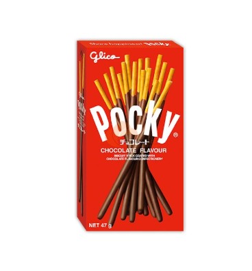 chi tiết GLICO pocky čokoládové tyčinky 47g