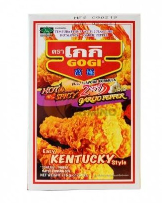 chi tiết GOGI TEMPURA MOUKA 2IN1 HOT-SPICY KENTUCKY STYLE 216G
