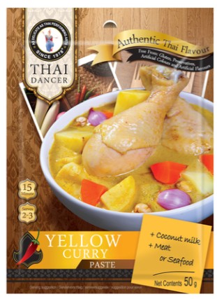 chi tiết THAI DANCER Žlutá Kari Pasta 50g