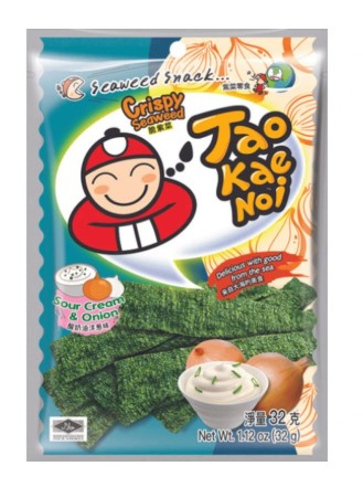 chi tiết TAOKAENOI Křupavé Mořské Řasy S Příchutí Kyselé Smetany A Cibule 32g