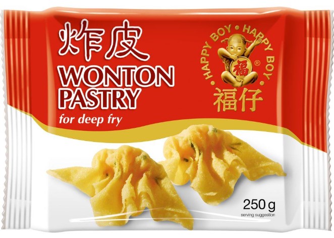 chi tiết HAPPY BOY Wonton Testové Pláty Na Smažení 250g