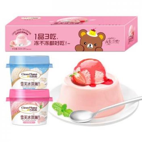 chi tiết CLEVER MAMA Mini Ice Cream Pudding Mixed (3*50g) 150g