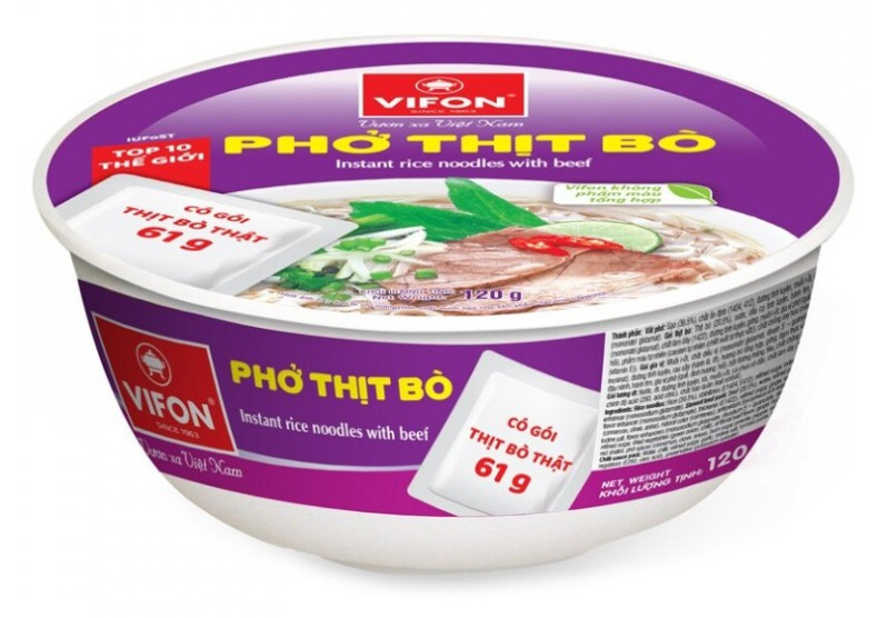 chi tiết VIFON Rýžové Nudle Hovězí Míska 120g