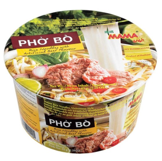 chi tiết MAMA Instantní Rýžové Nudle Hovězí Bowl 65g