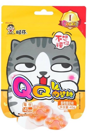 chi tiết WANTWANT CAT Měkké Jogurtové Bonbóny S Příchutí Pomeranče 45g