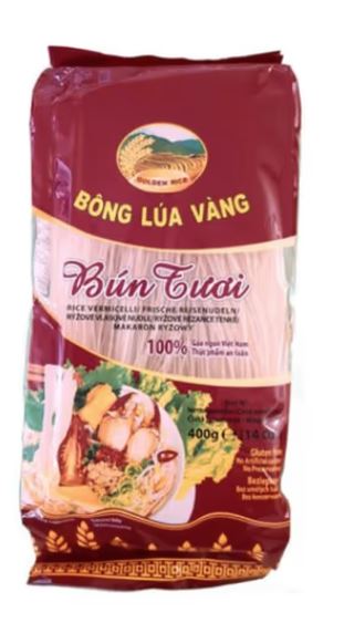 chi tiết BONG LUA VANG Rýžové Nudle 400g