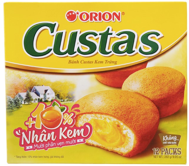 chi tiết CUSTARD Dortíčky Plněné Vaječným Krémem Originál 282g