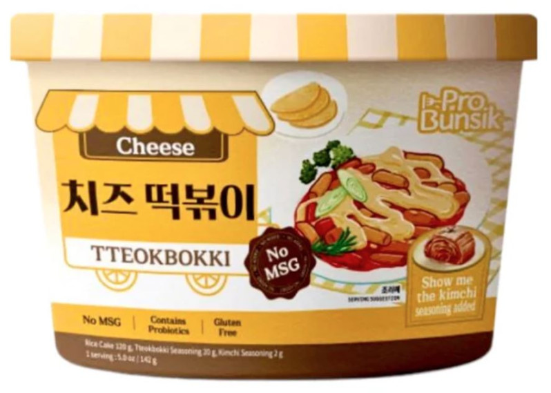 chi tiết PROBUNSIK Sýrová Tteokbokki Bowl 142g