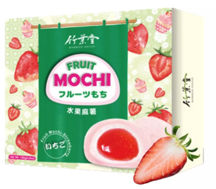 chi tiết BAMBOO HOUSE Rýžové Koláčky Mochi S Příchutí Jahody 120g