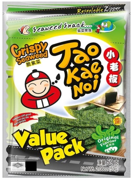 chi tiết TAOKAENOI Sušené Mořské Řasy Snack Original 59g
