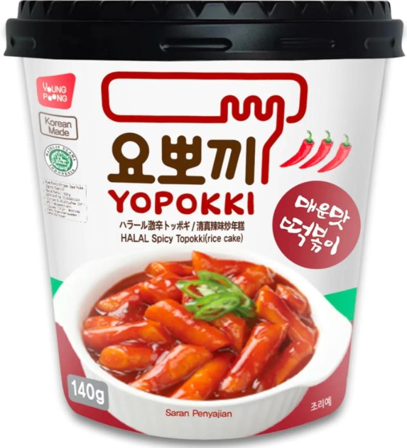 chi tiết YOPOKKI Tteokbokki Pikantní Halal 120g