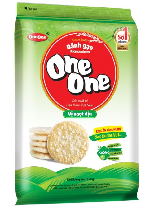 chi tiết ONE ONE Rýžové Kracker 150g Sladké