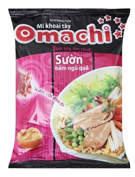chi tiết OMACHI Instantní Bramborové Nudle S Příchutí Vepřových Žeber 79g
