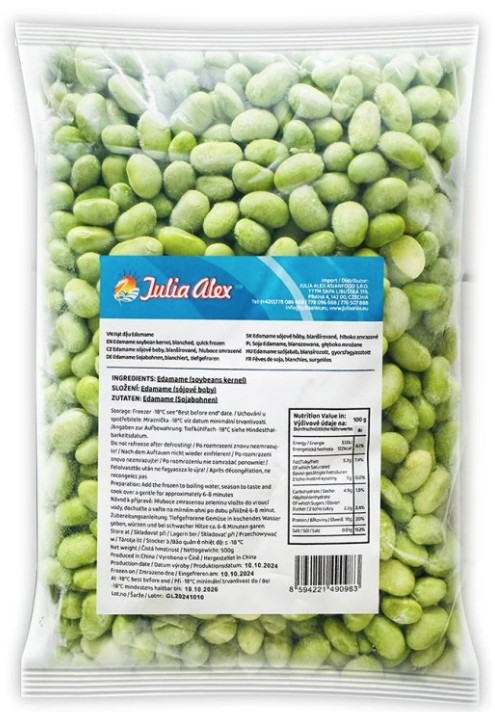 chi tiết JULIA ALEX Mražené Edamame Sójové Boby Loupané 500g