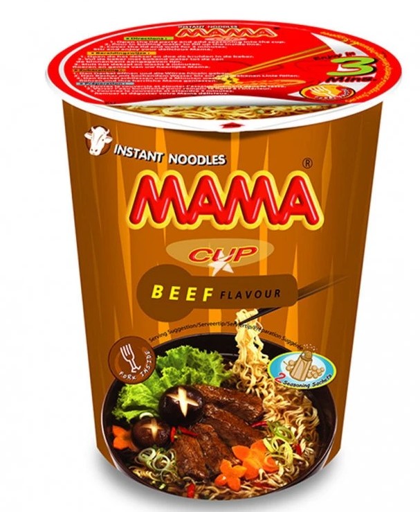 chi tiết MAMA Instantní Nudle S Příchutí Hovězí V Kelímku 70g