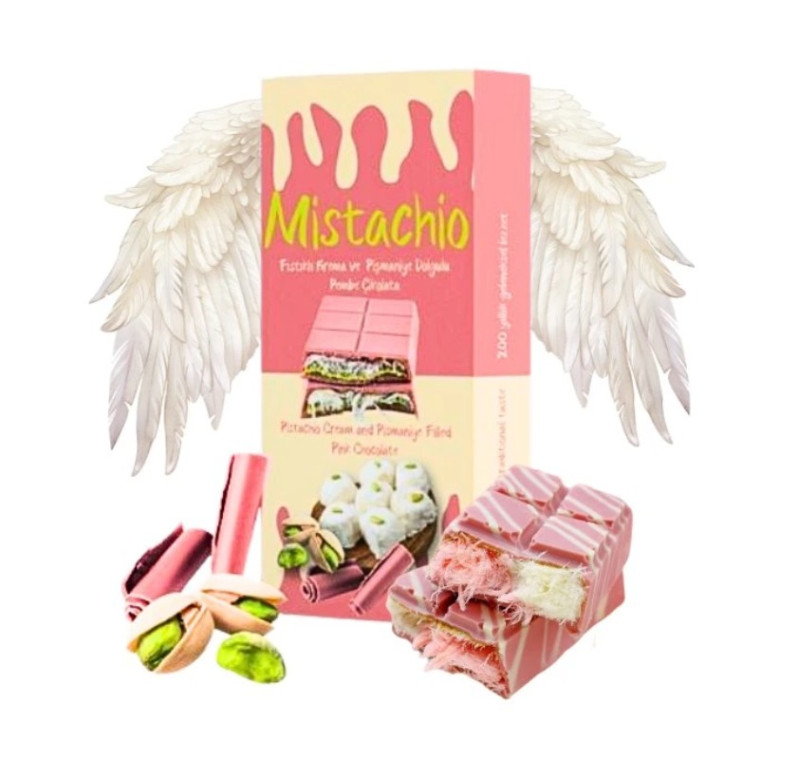 chi tiết Mistachio Angel Hair Dubai Pink Chocolate 80g