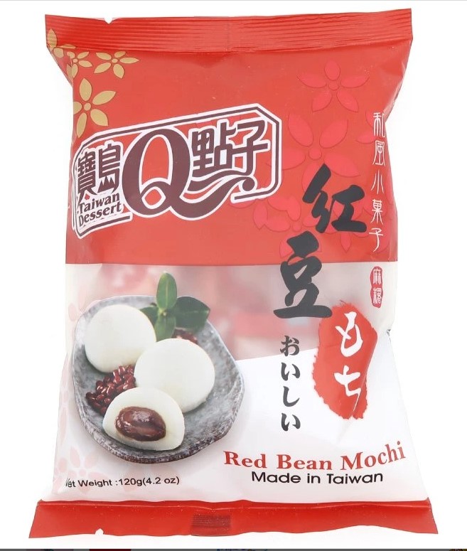chi tiết Q Mochi Rýžové Koláčky S Příchutí Červená Fazole 120g Sáčky