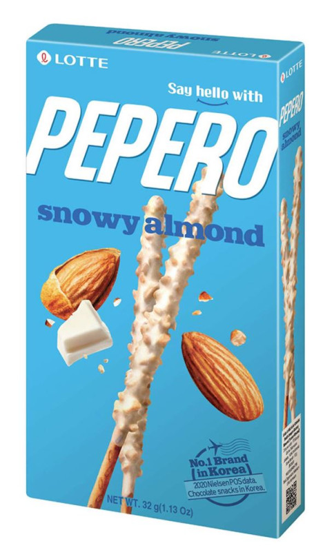 chi tiết LOTTE PEPERO Snowy Almond 32g