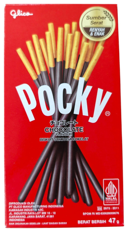 chi tiết GLICO pocky čokoládové tyčinky 47g