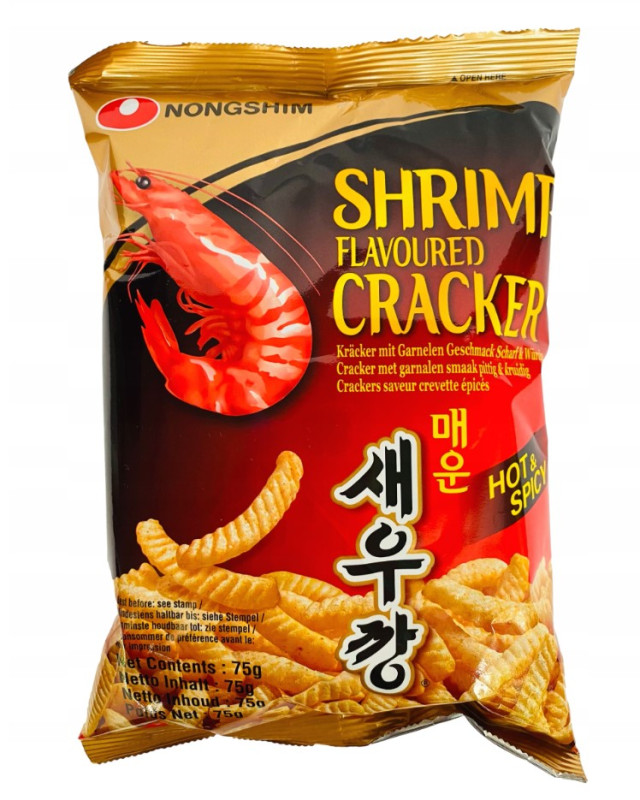 chi tiết NONGSHIM Korejské Krevetové Chipsy (pálivé) 75g