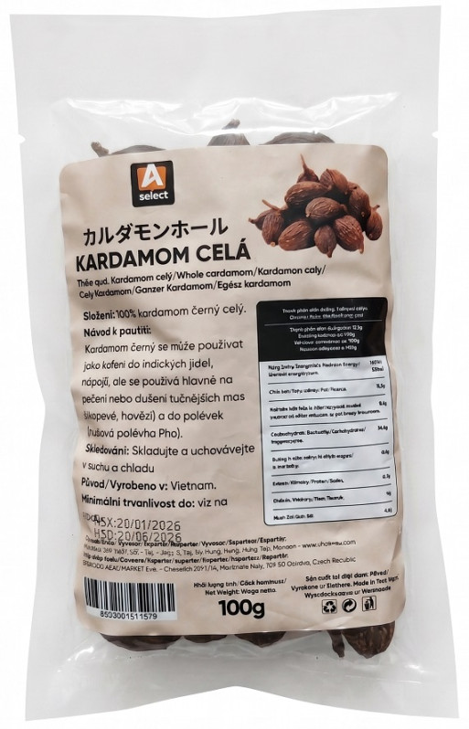 chi tiết A Select Kardamom Celý 100g