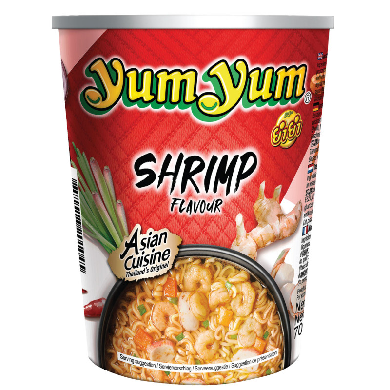 chi tiết YUM YUM Instantní Nudle S Krevetovou Příchutí V Kelímku 70g