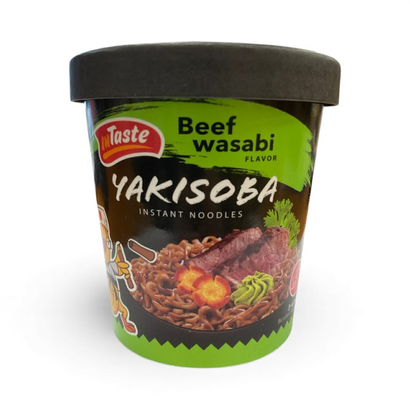 chi tiết INTASTE Instantní Nudle Yakisoba S Příchutí Beef Wasabi 77g