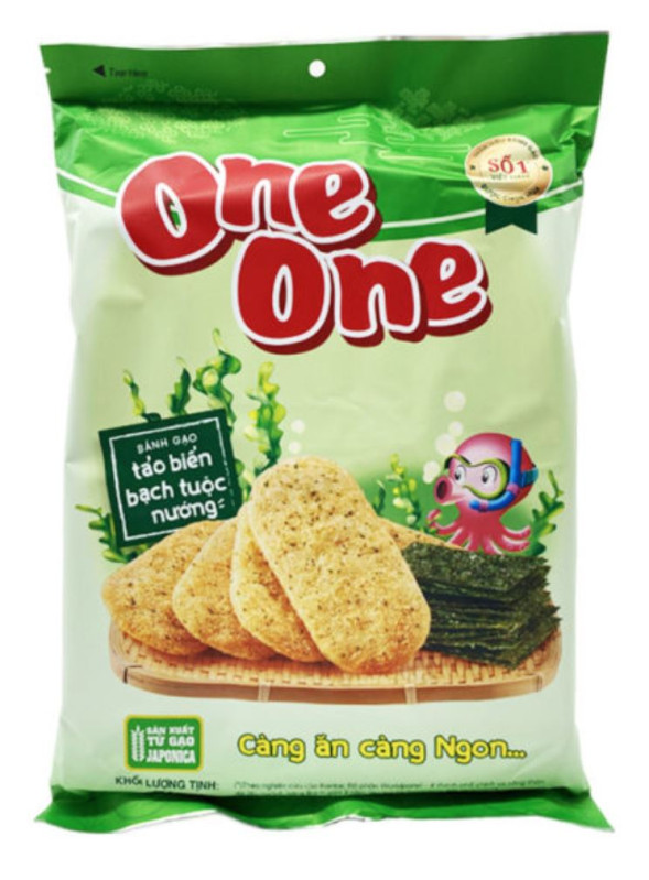 chi tiết ONE ONE Rýžové Krackery S Příchutí Řasy A Grilované Chobotnice 104g